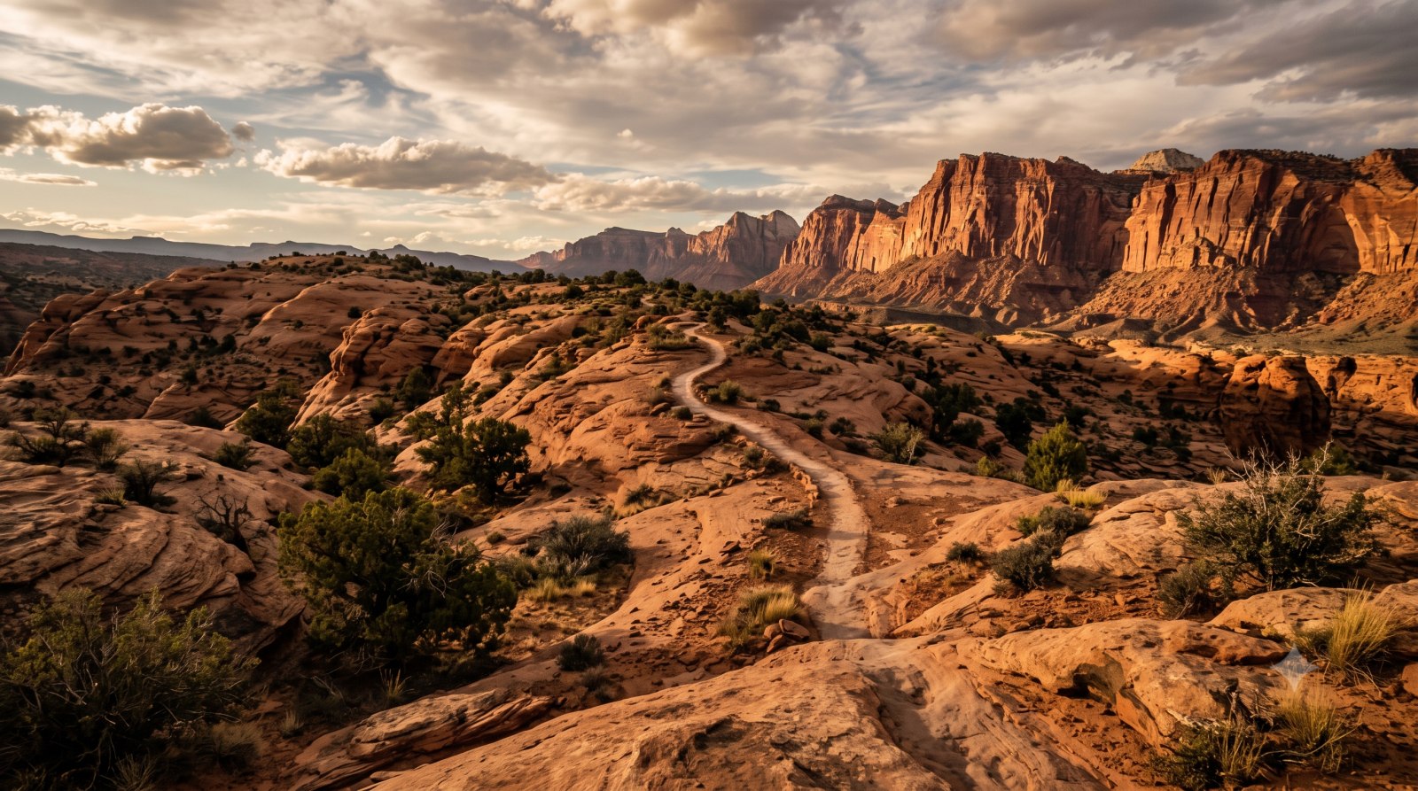 A wildflower meadow leading to rugged limestone peaks, the Bighorn 100 course