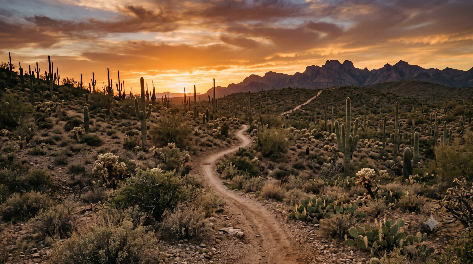 The Mogollon Rim escarpment where ponderosa pine forest meets Sonoran desert, the Mogollon Monster 100 course